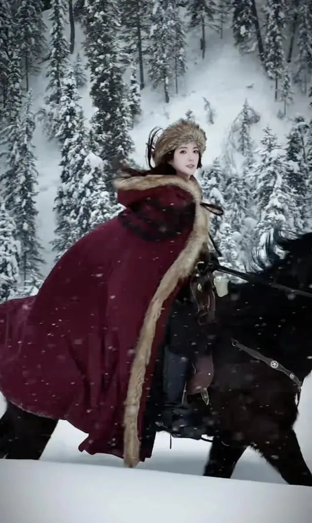 TVB前花旦离婚后复出，新疆雪地骑马美到失真，亲自回应：不是AI  第3张