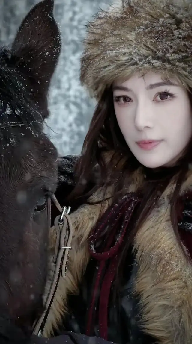 TVB前花旦离婚后复出，新疆雪地骑马美到失真，亲自回应：不是AI  第4张